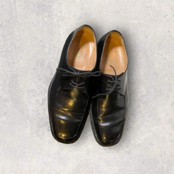 Bruno Magli Bishop Italian Black Nappa Leather 9.5 W Men’s Dress Shoes main image 11